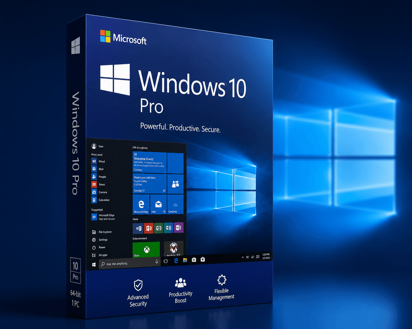 Microsoft Windows 10 Pro License Key Digital Delivery